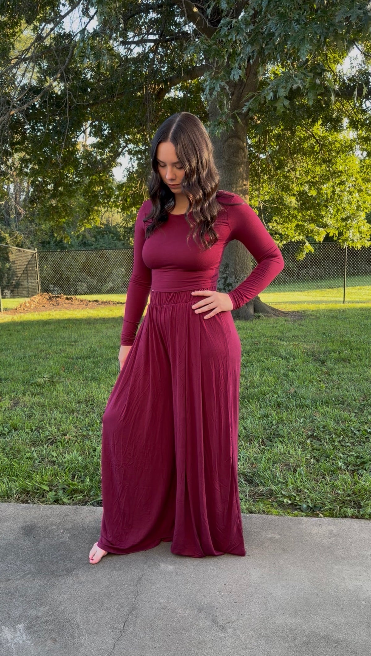The Cozy Sunday Set - Burgundy