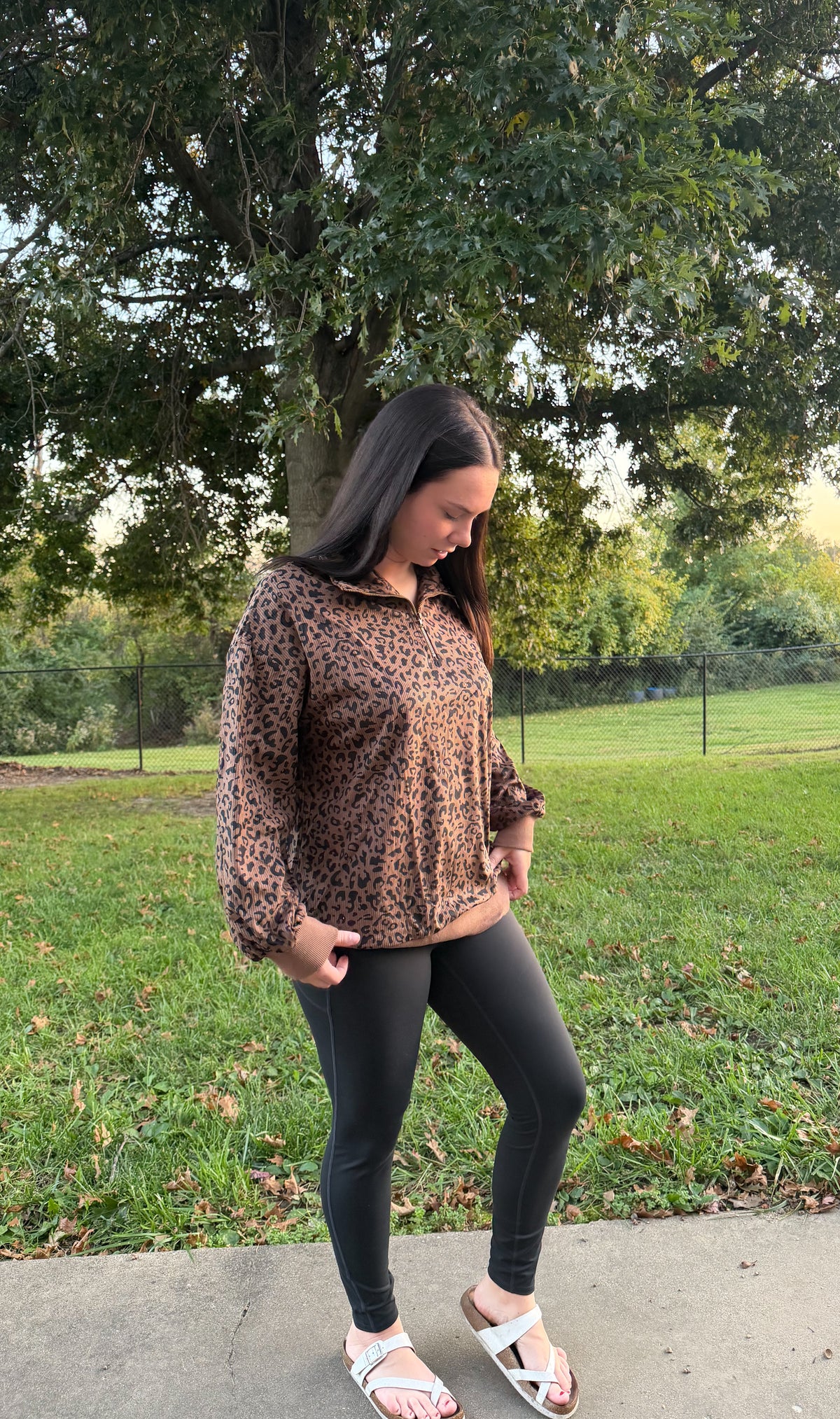 Leopard Quarter Zip