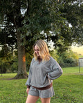 The Cozy Oversized Stripe Set - Taupe