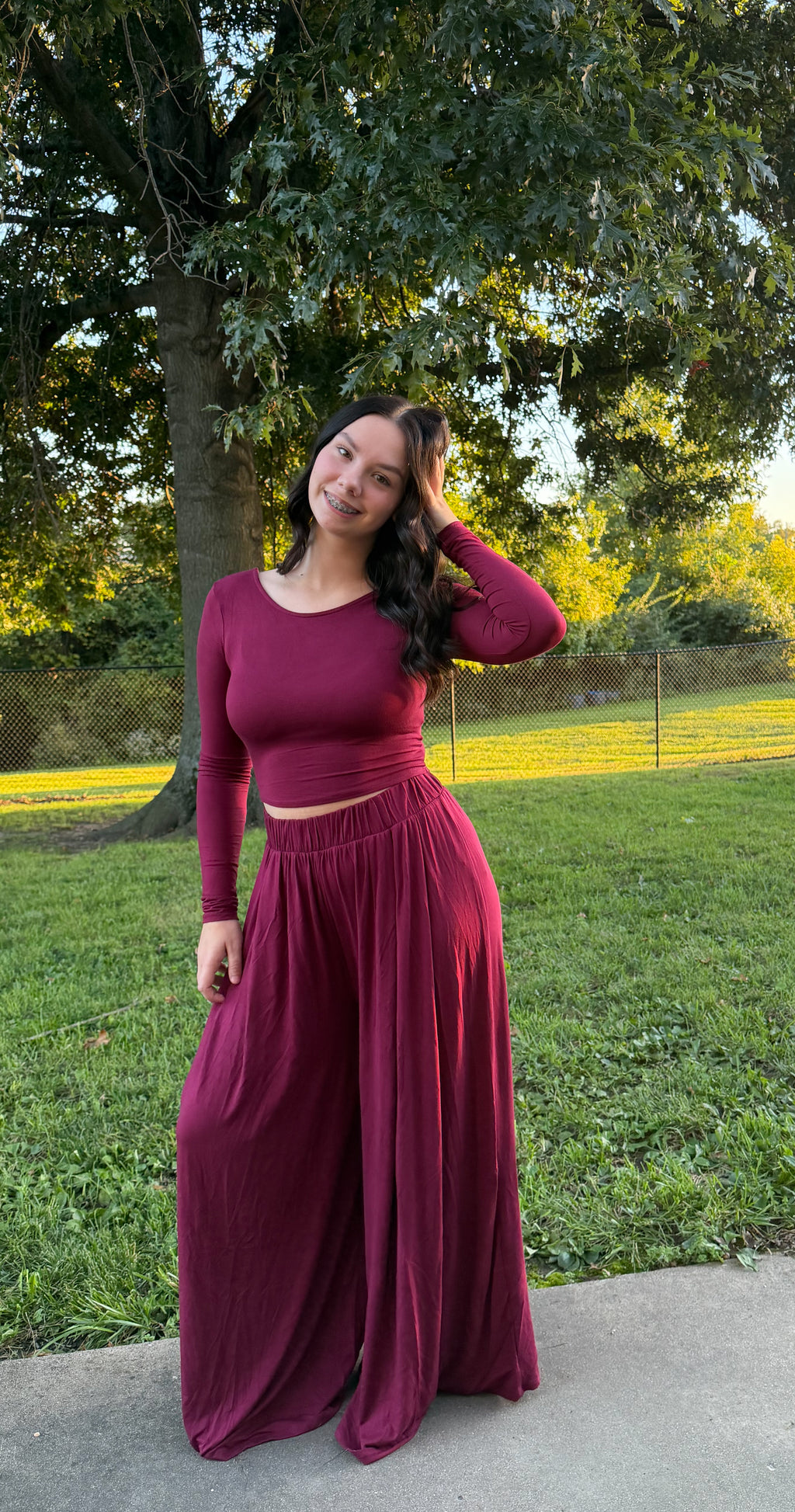 The Cozy Sunday Set - Burgundy
